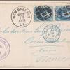 5c blue Taylor pair on cover
