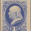 1c ultramarine Franklin single