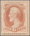 6c dull rose Lincoln single