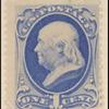 1c ultramarine Franklin single