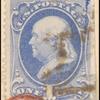 1c ultramarine Franklin single