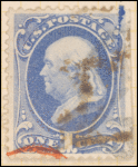 1c ultramarine Franklin single