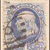 1c ultramarine Franklin single