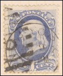 1c ultramarine Franklin single