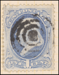1c ultramarine Franklin single
