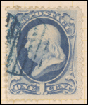 1c ultramarine Franklin single