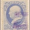 1c ultramarine Franklin single