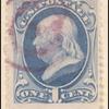 1c ultramarine Franklin single