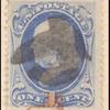 1c ultramarine Franklin single