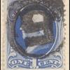 1c ultramarine Franklin single