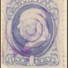 1c ultramarine Franklin single