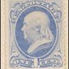 1c ultramarine Franklin single