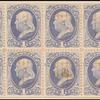 1c ultramarine Franklin block of 10