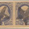 1c ultramarine Franklin pair