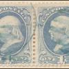 1c ultramarine Franklin pair