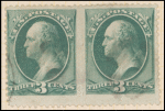 3c green Washington pair
