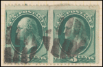 3c green Washington pair