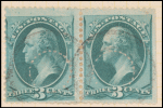 3c green Washington pair