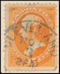 15c yellow orange Webster single