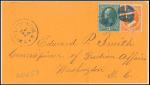 15c yellow orange Webster single on cover
