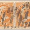 15c yellow orange Webster pair