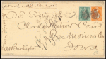 15c yellow orange Webster single on cover