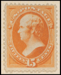 15c yellow orange Webster single