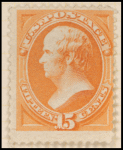 15c yellow orange Webster single