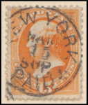15c yellow orange Webster single