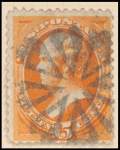 15c yellow orange Webster single