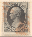 30c gray black Hamilton single