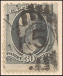30c gray black Hamilton single