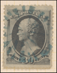 30c gray black Hamilton single