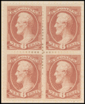 6c rose Lincoln block of four