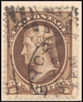 10c brown Jefferson single