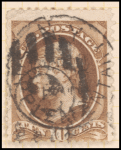 10c brown Jefferson single