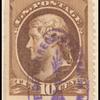 10c brown Jefferson single