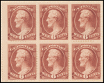 6c rose Lincoln block of six