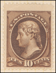 10c brown Jefferson single
