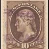 10c brown Jefferson single