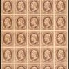 10c brown Jefferson imprint block