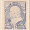 1c ultramarine Franklin single