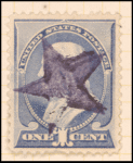 1c ultramarine Franklin single