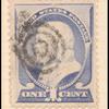 1c ultramarine Franklin single