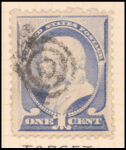1c ultramarine Franklin single