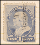 1c ultramarine Franklin single
