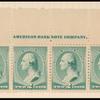 2c green Washington imprint strip