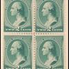 2c green Washington block of four