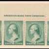 2c green Washington imprint strip
