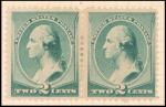 2c green Washington pair